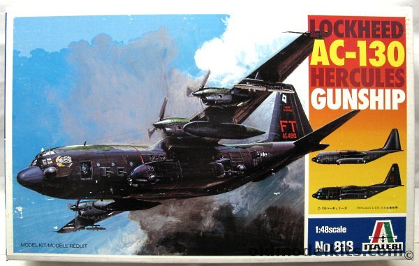 Italeri 1/48 Lockheed AC-130 Hercules Gunship, 818 plastic model kit